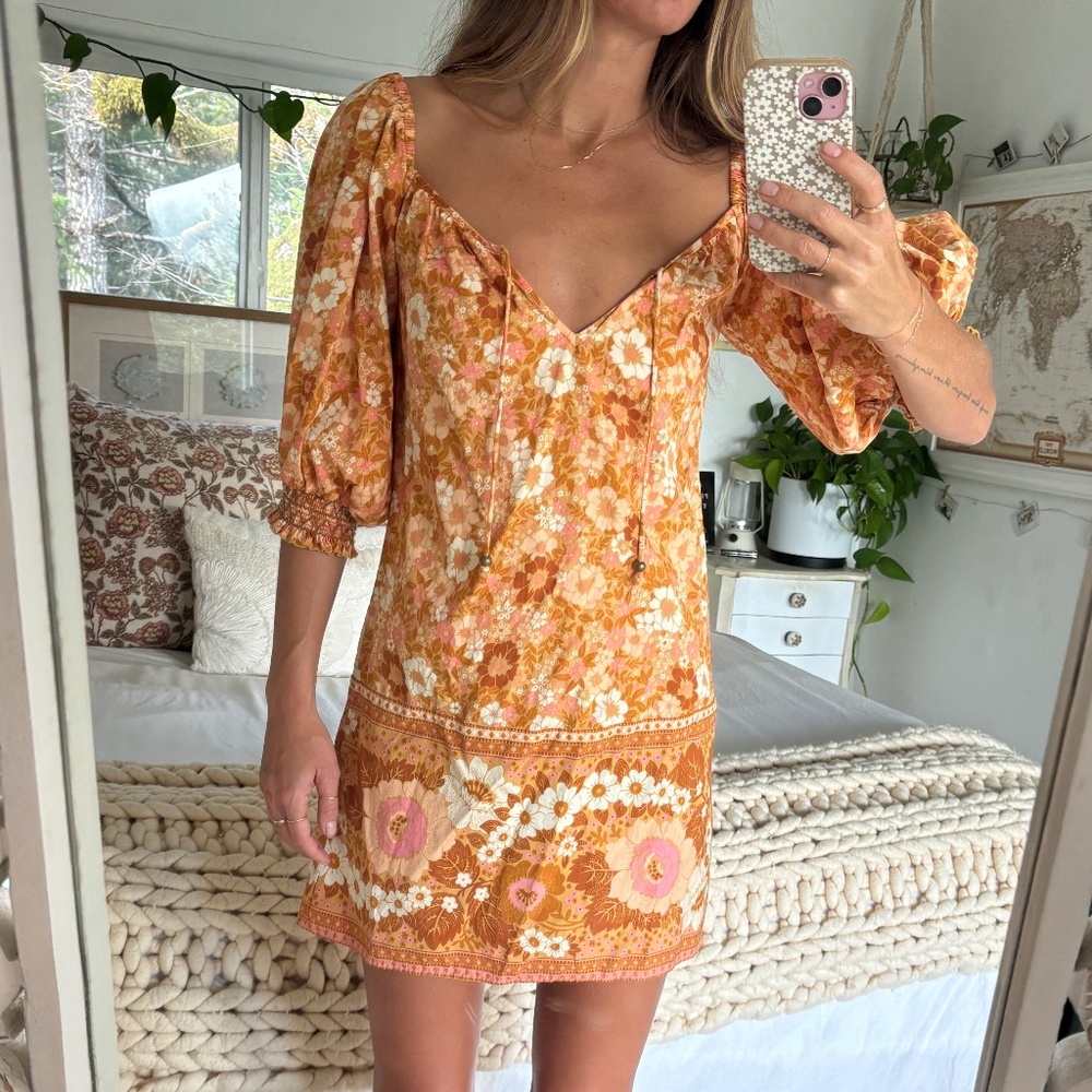 Floral spell and the gypsy bow sleeve dress